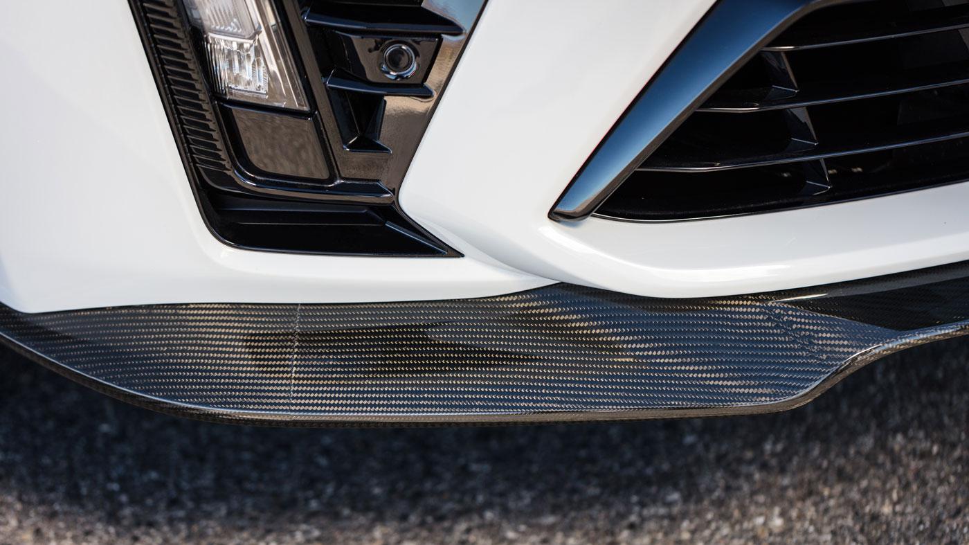 2022 Cadillac CT5-V closeup of carbon-fiber