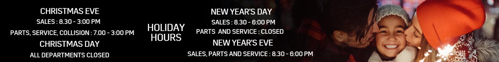 HOLIDAY HOURS