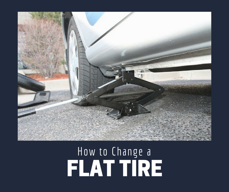 changing a flat tire