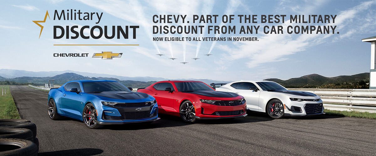 Chevrolet Military Discount Camaro Lineup