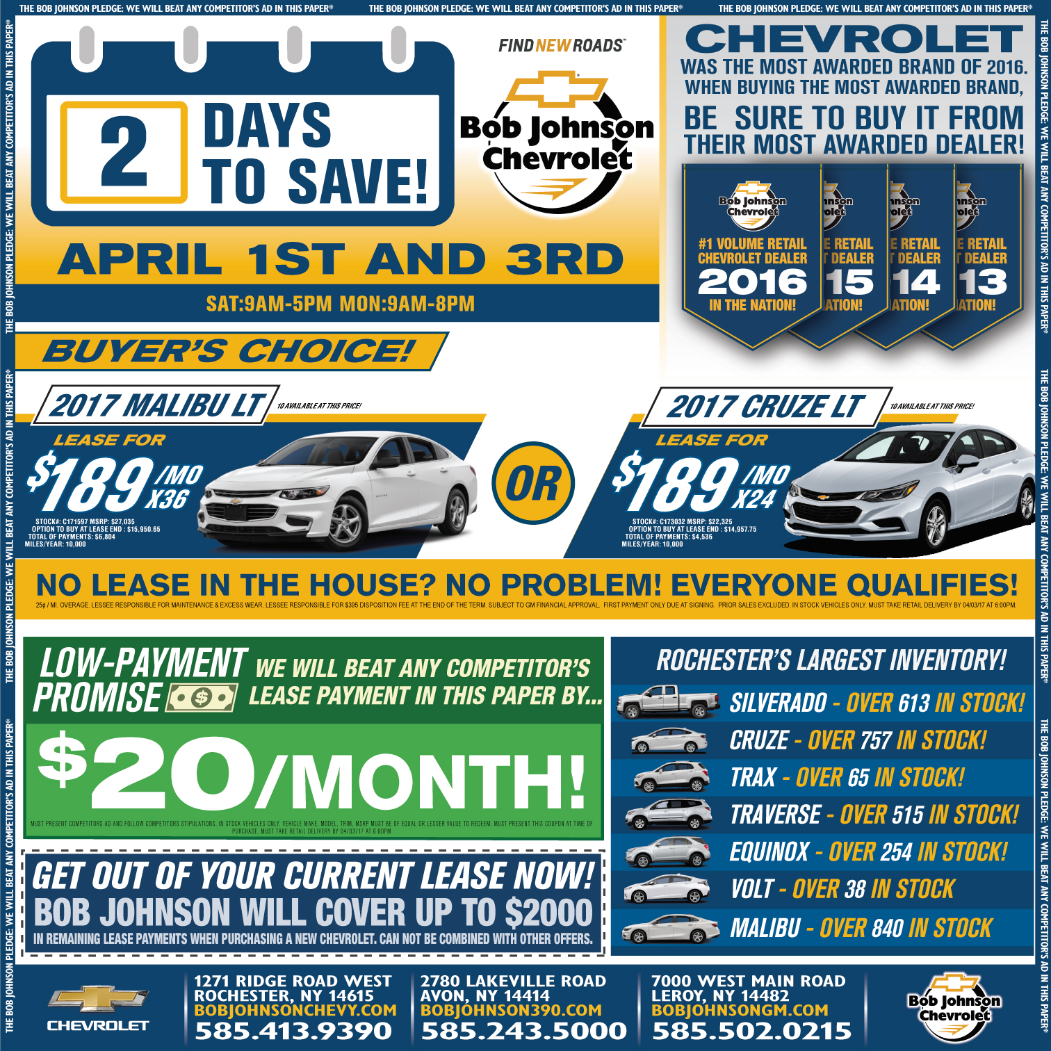 Bob Johnson Chevrolet Weekly Ad