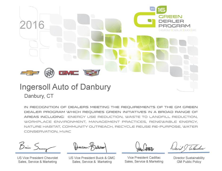2016 Green Dealer Program