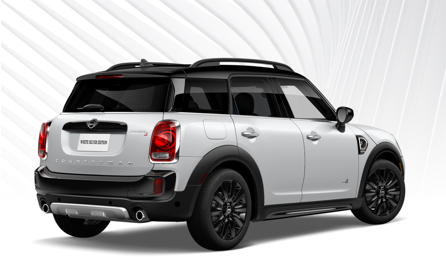 White Silver Countryman rear side view