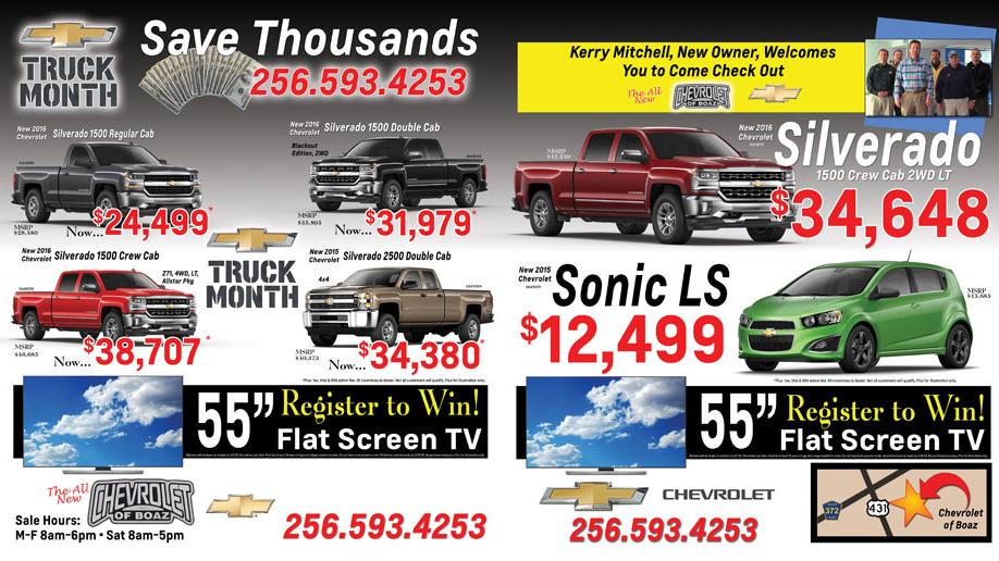 Chevrolet of Boaz is a BOAZ Chevrolet dealer and a new car and used car