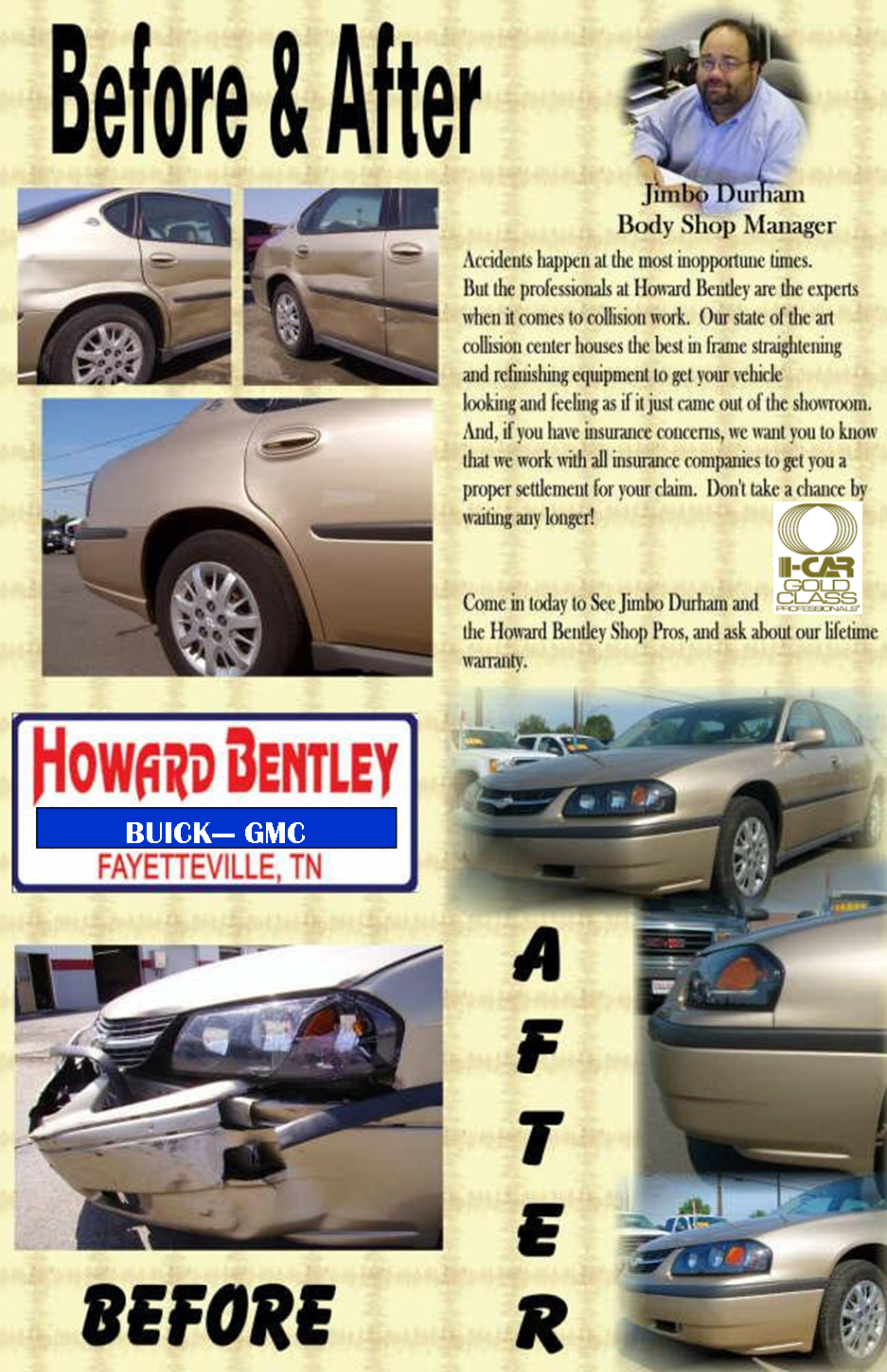 FAYETTEVILLE Body Shop Howard Bentley Chevrolet Buick GMC