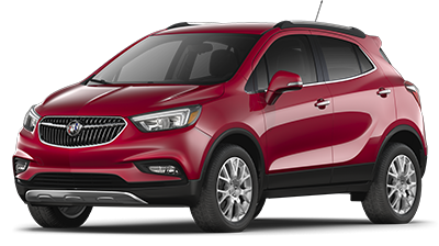 2019 red Buick Encore side view