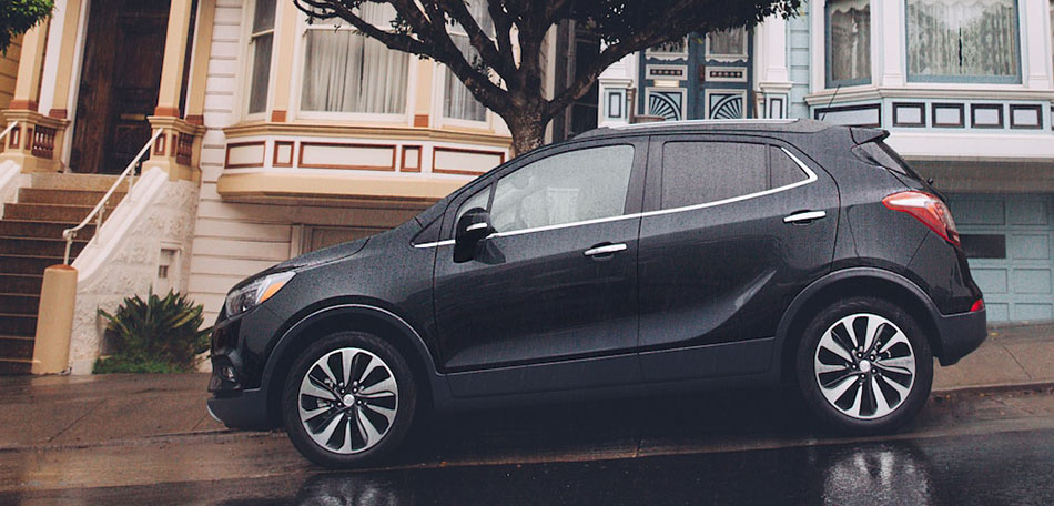 2019 Buick Encore parked next to house