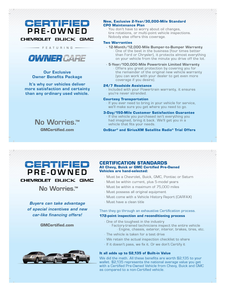 GM Certified Pre-Owned Warranty