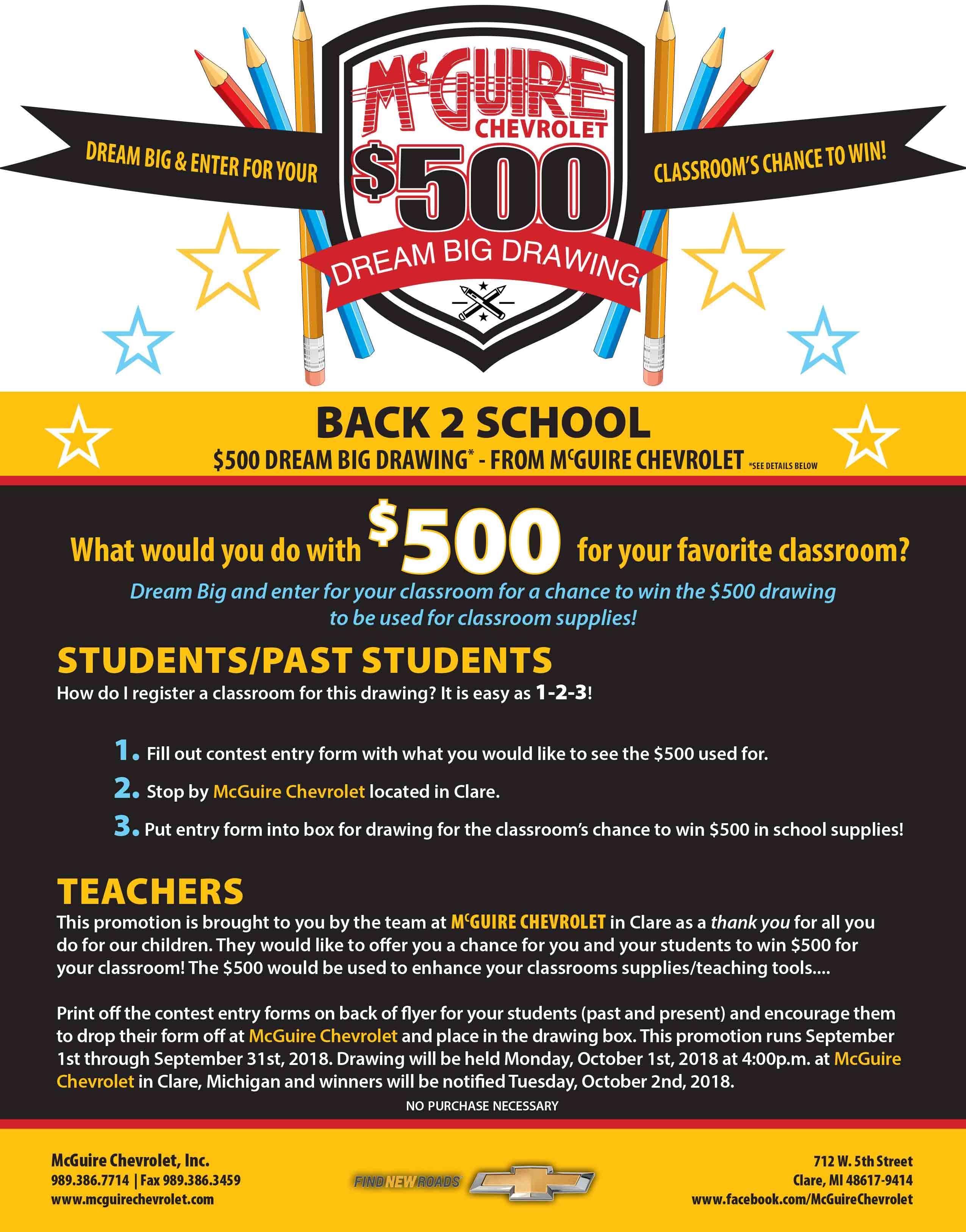 McGuire Chevrolet is a CLARE Chevrolet dealer and a new car and used