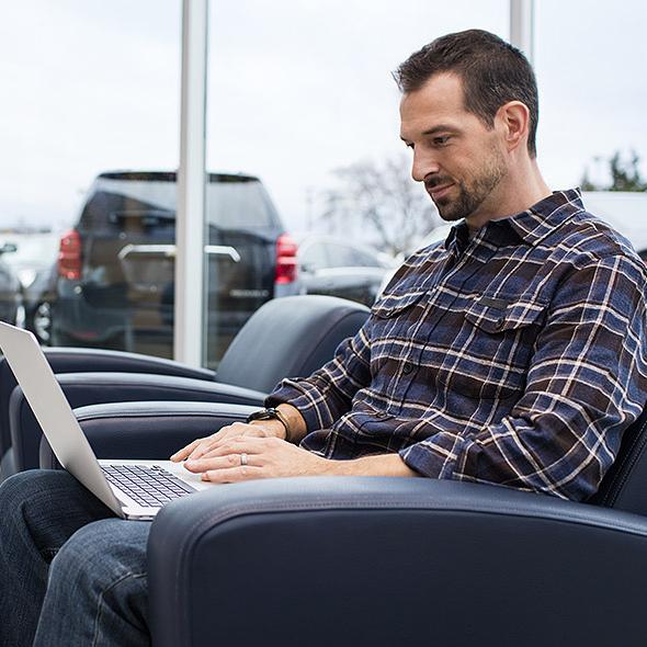 Man in Chevrolet Waiting Room Man in Chevrolet Waiting Room
