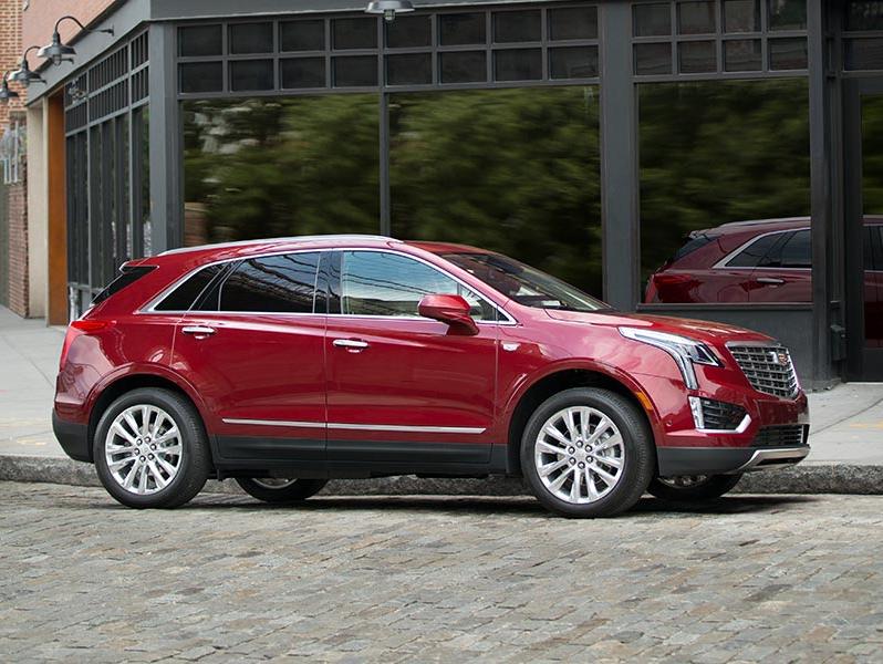 Cadillac exterior, Cadillac display, and interior collage