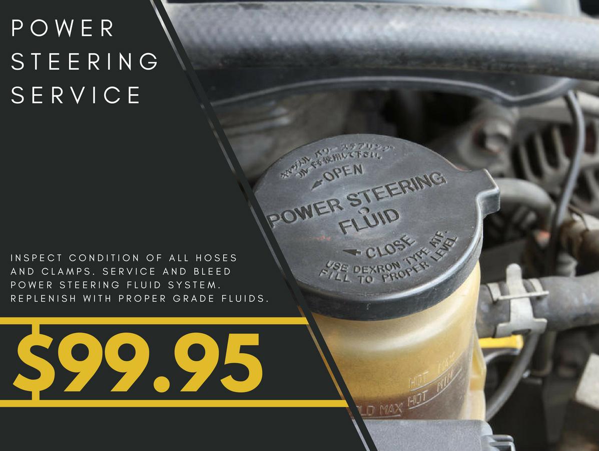 POWER STEERING SERVICE MENU