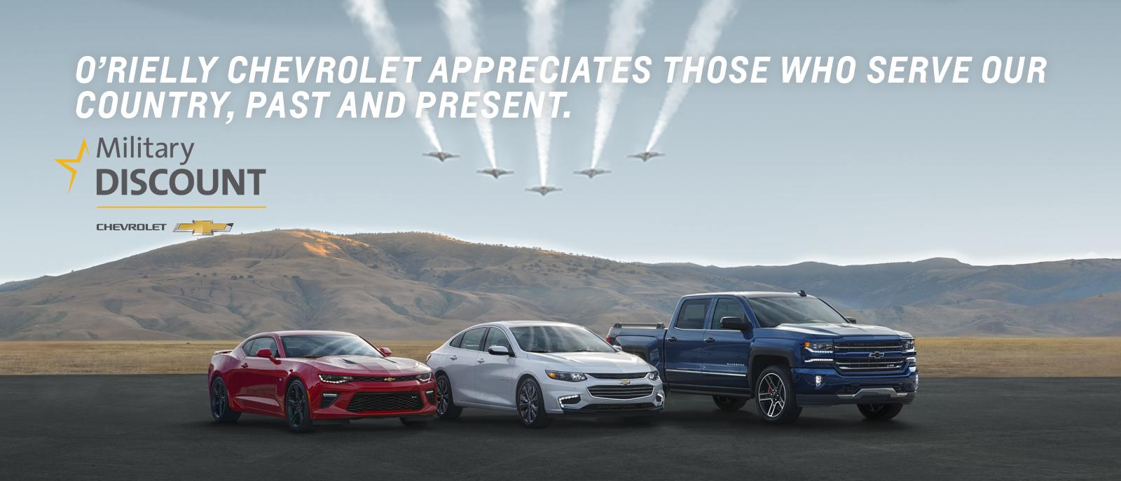 Military Discount Program Tucson Chevrolet Dealer O'Rielly Chevrolet