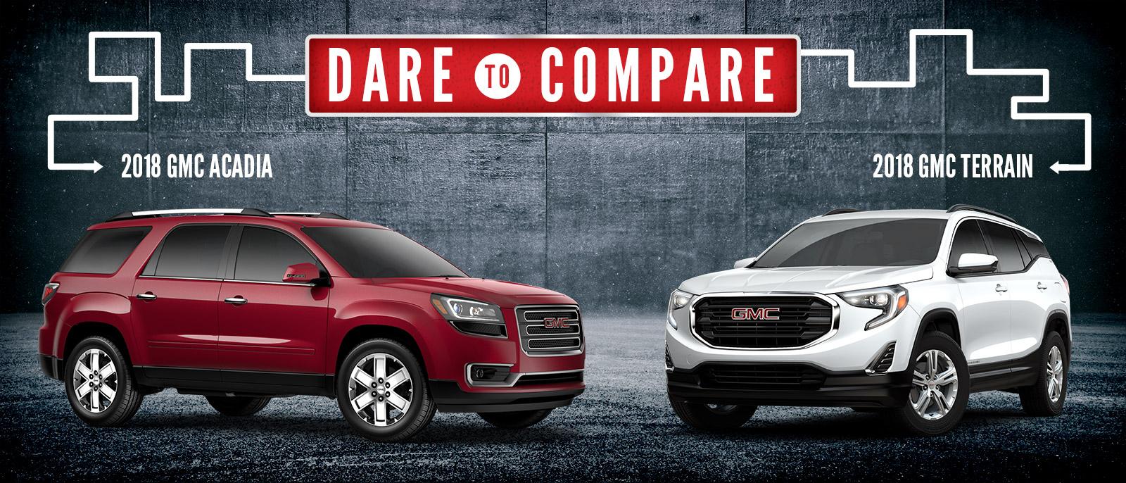 Dare To Compare: 2018 Gmc Acadia Vs. Gmc Terrain | Wilmington, De Dare To Compare: 2018 Gmc Acadia Vs. Gmc Terrain | Wilmington, De