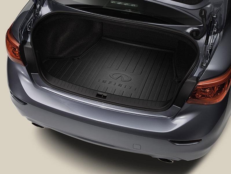 Infiniti logo trunk protector mat. Infiniti logo trunk protector mat.