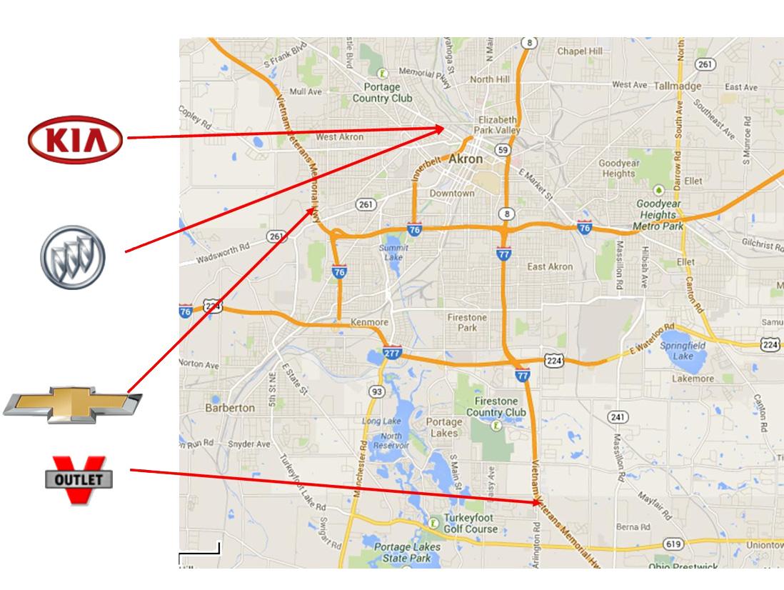 VanDevere Locations New and Used Car Dealerships in Akron, Ohio