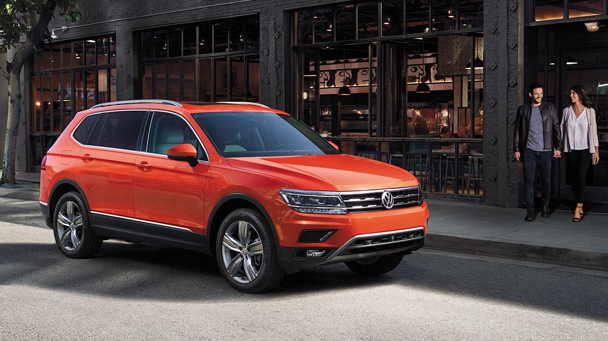 Volkswagen Tiguan on city street