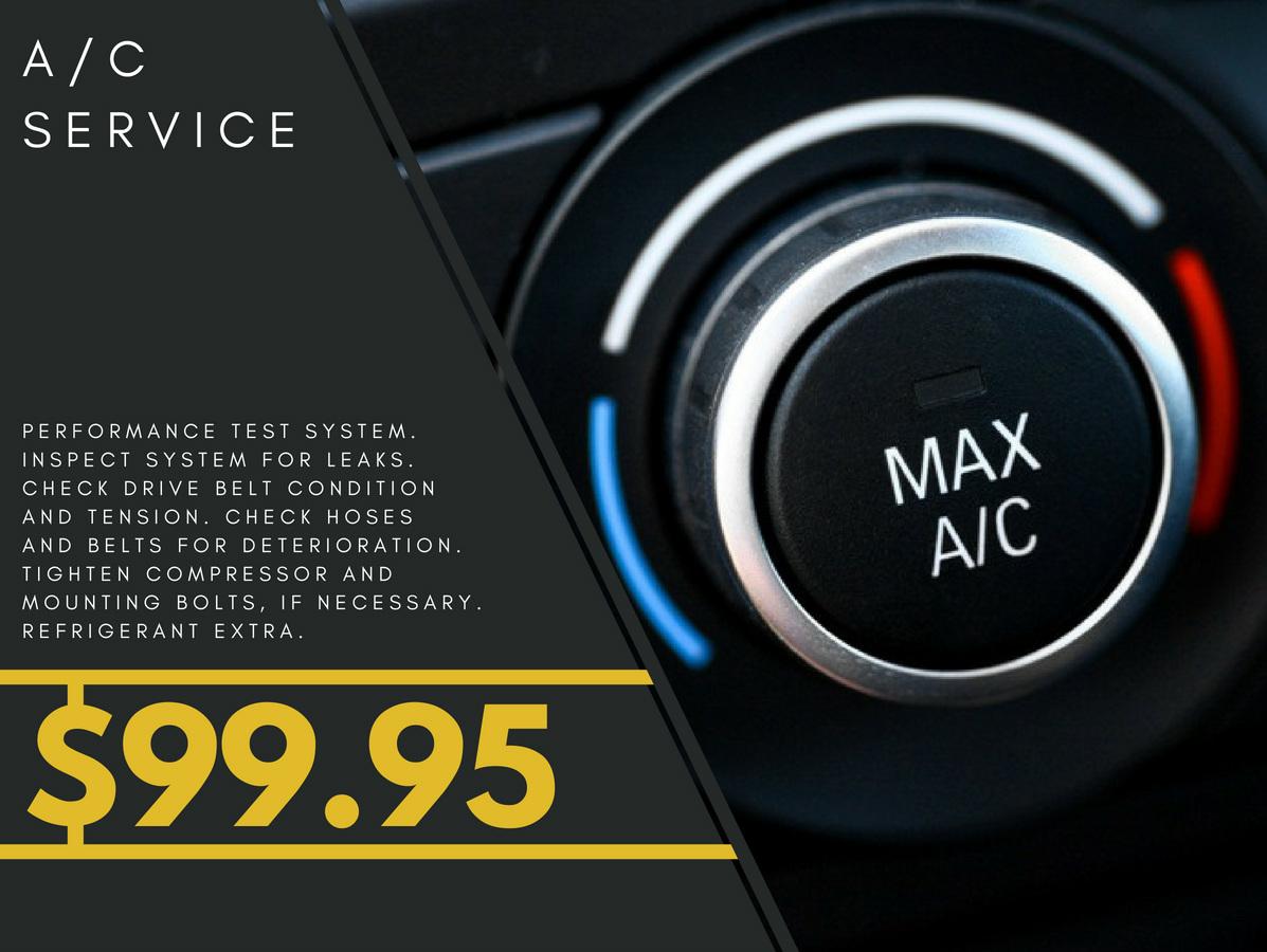 AIR CONDITIONING SERVICE MENU