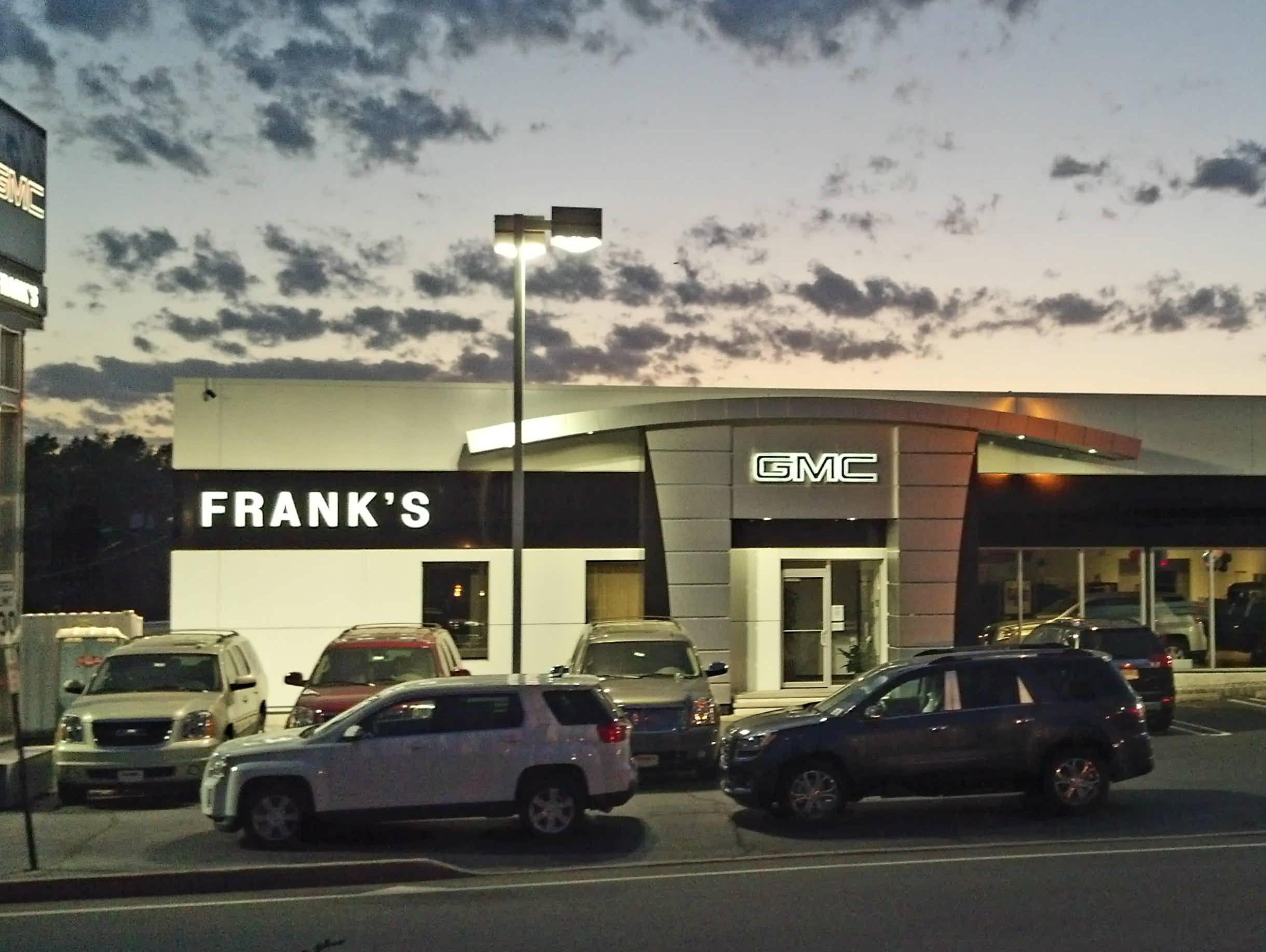 Franks Dealership at night