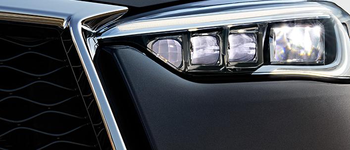 QX50’s signature LED headlamps.