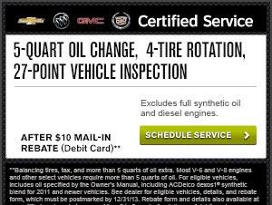Oil Change Specials in Tampa, Sarasota &amp; Sun City - Rivard Buick GMC