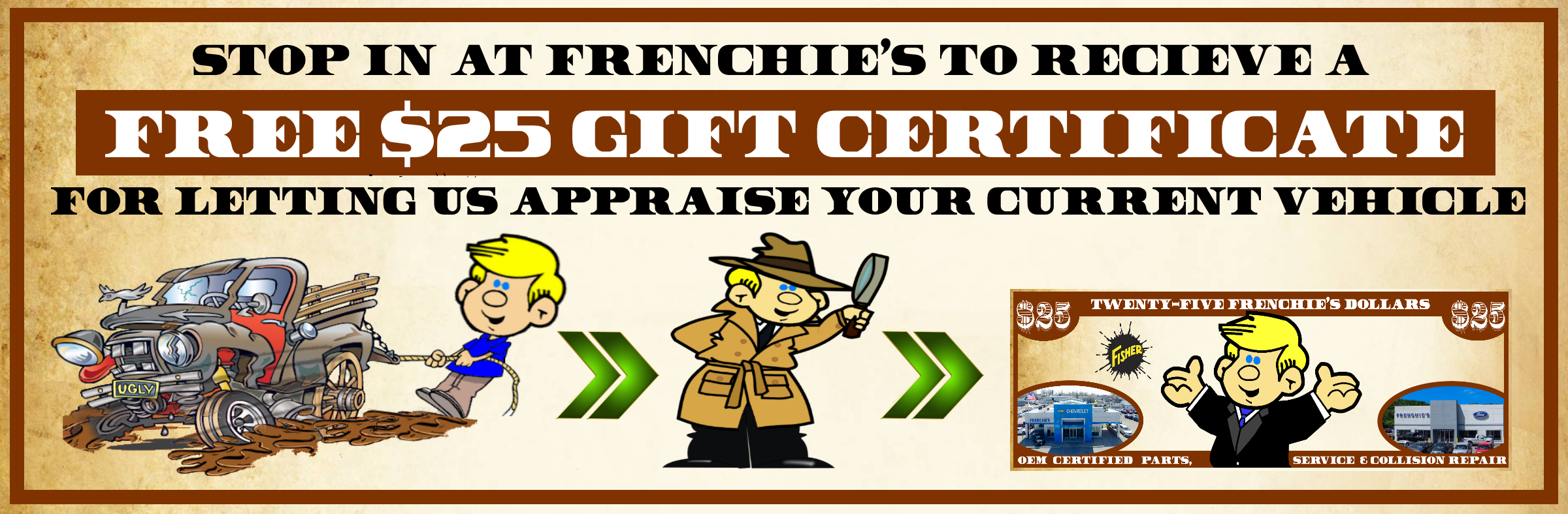 Frenchies Chevrolet is a MASSENA Chevrolet dealer and a new car and