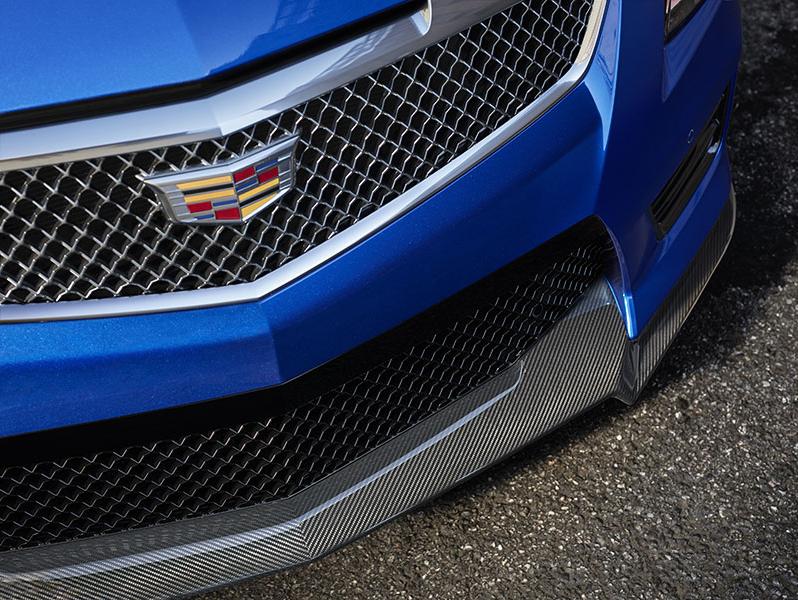 Close-up of a Cadillac ATS-V front grille. Close-up of a Cadillac ATS-V front grille.
