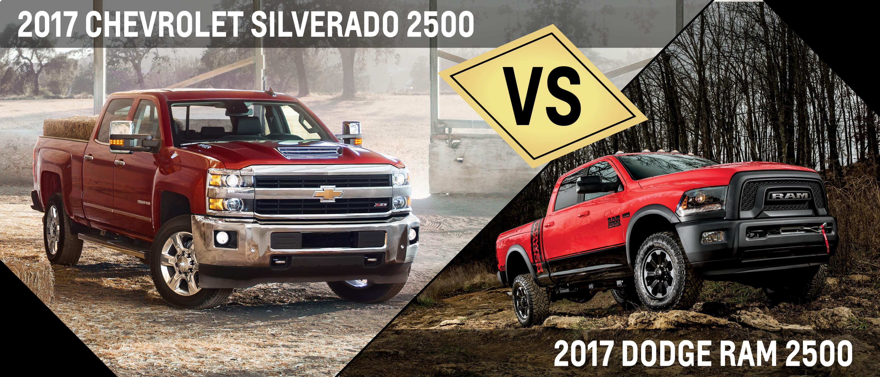 2017 Chevrolet Silverado 2500 VS 2017 Dodge RAM 2500 2017 Chevrolet Silverado 2500 VS 2017 Dodge RAM 2500