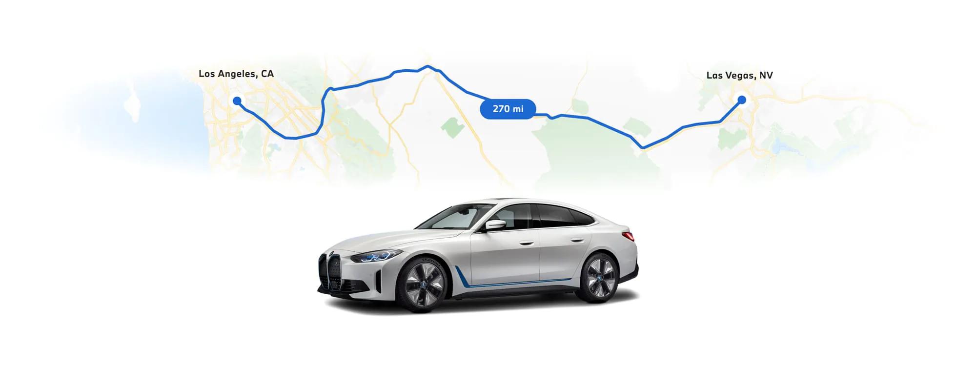 BMW i4 mileage map