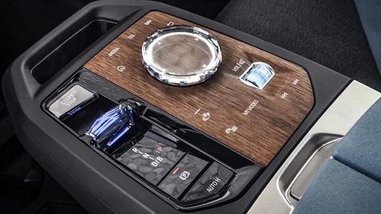 Interior of iX displaying Shy Tech