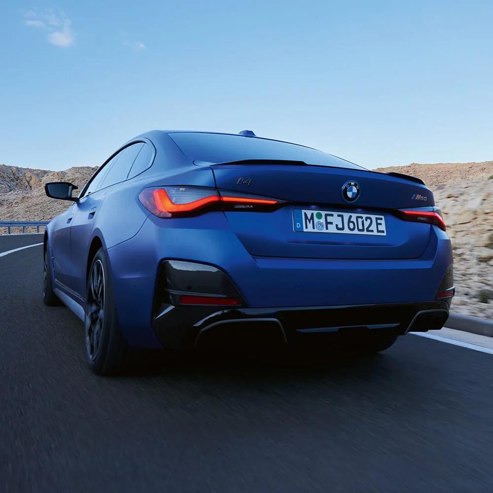 rear view of BMW i4 M