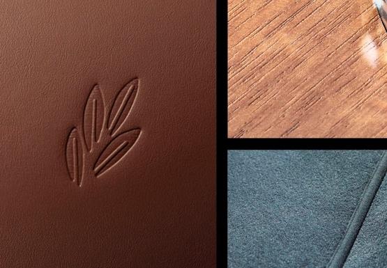iX Interior materials shown in grid