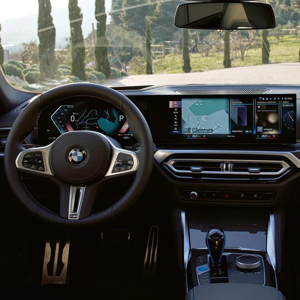 dashboard view of BMW i4