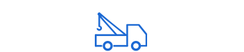 Blue tow truck icon