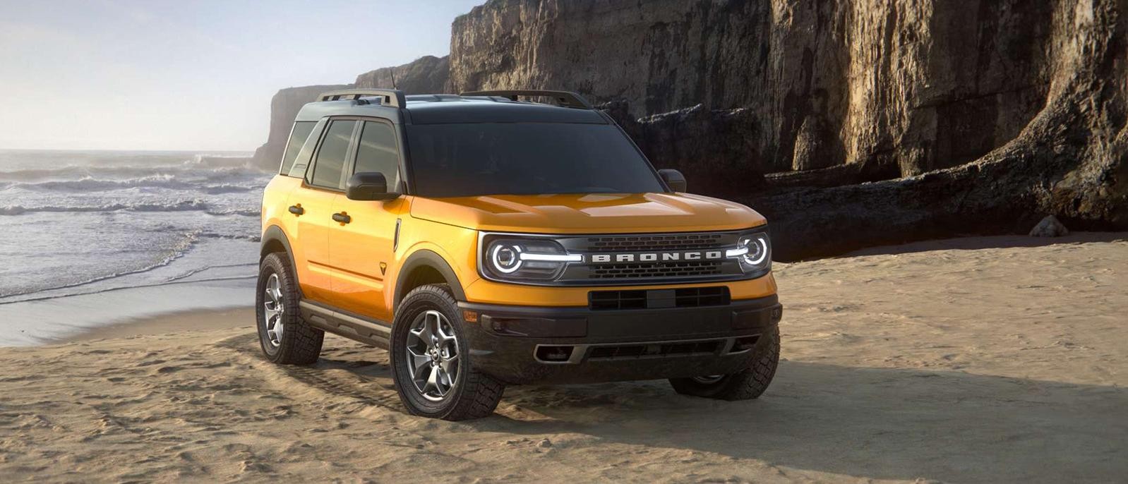 2022 Ford Bronco Sport parked near a beach.