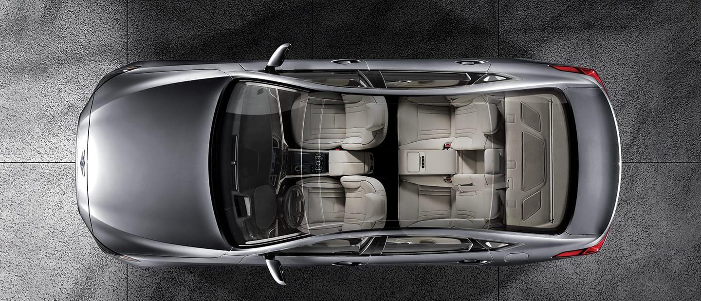 View of a Genesis vehicle from the top