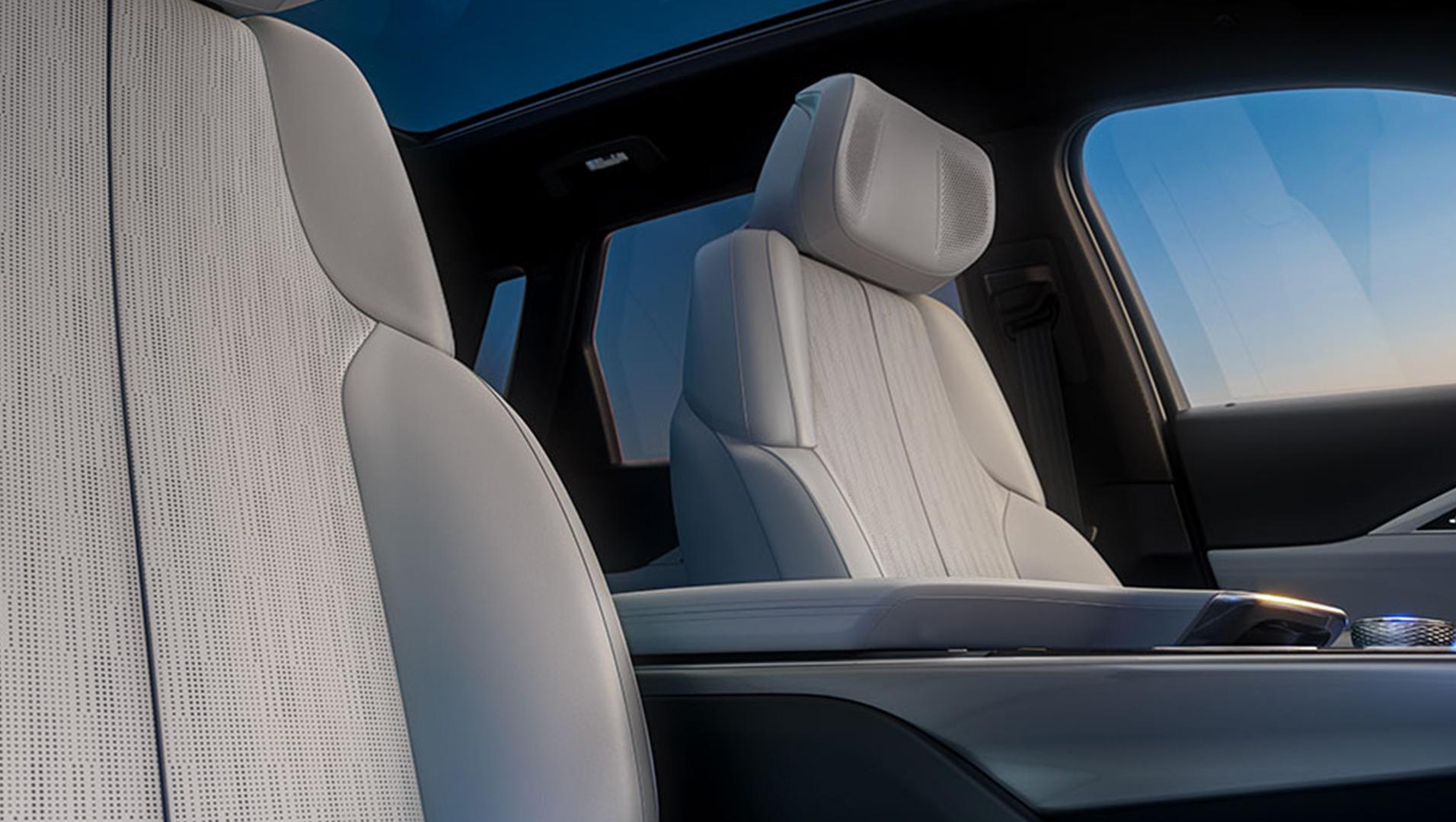 2023 Cadillac Lyriq detail of seats