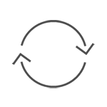 Circular icon with arrows
