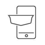 cell phone with cadillac logo over it icon