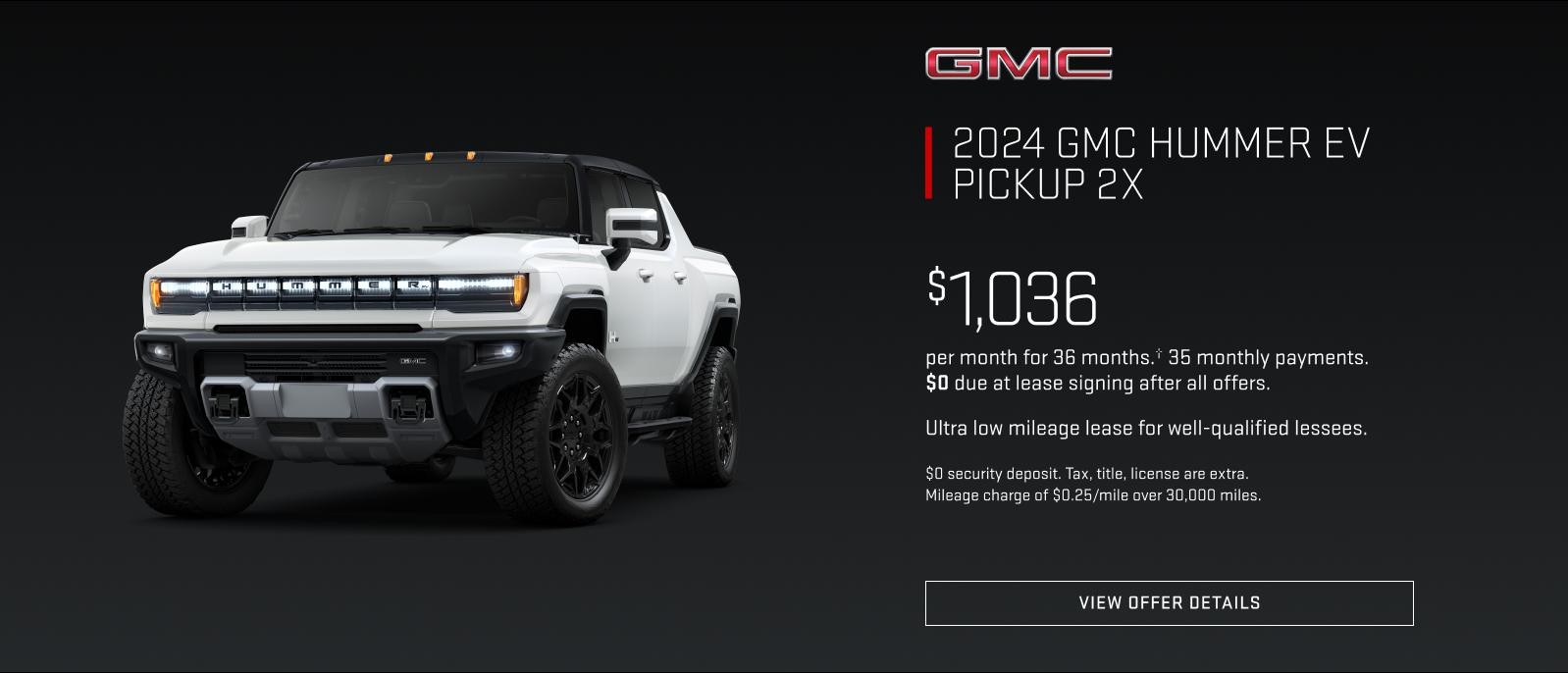 2024 GMC Hummer EV Pickup lease offer