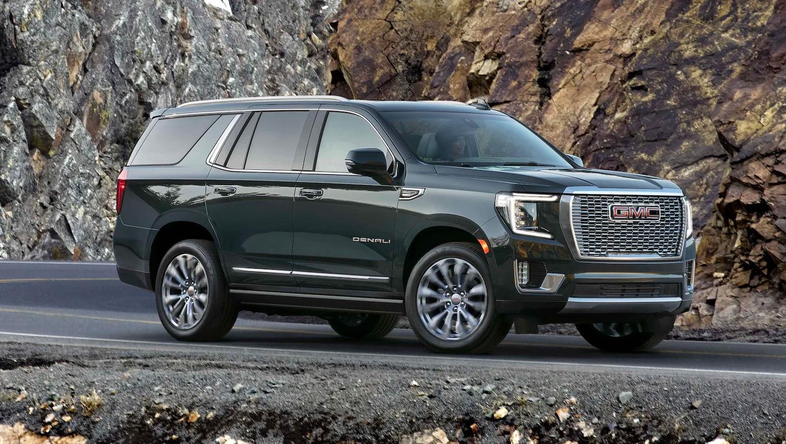 2022 Yukon Denali on the road.