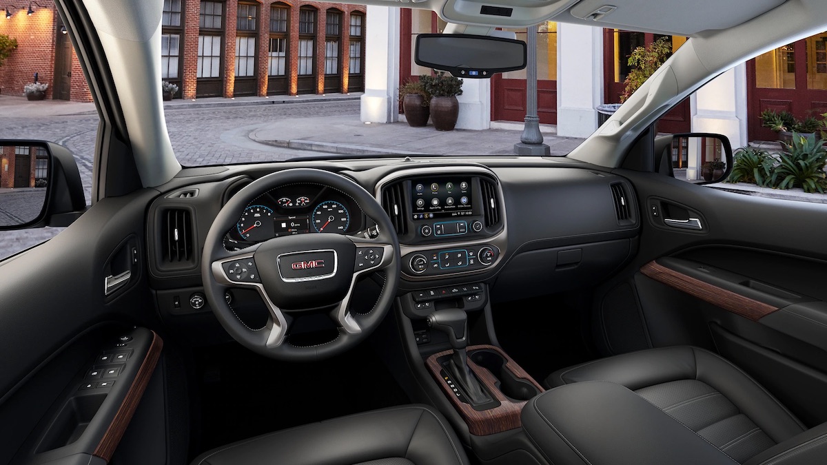2020 GMC Canyon Denali Luxury Small Pickup Truck Interior Dashboard Gallery Image