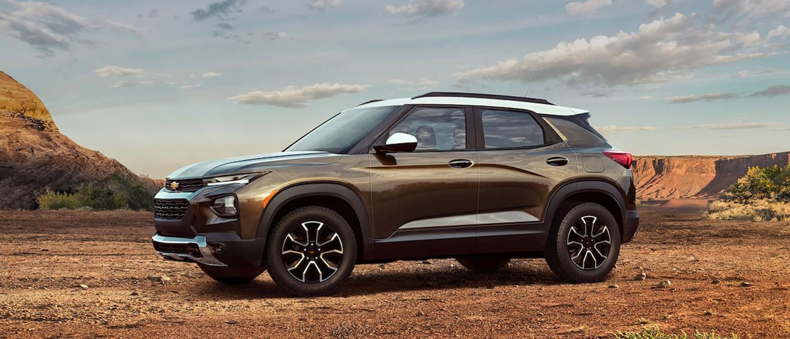 Chevrolet Trailblazer on a mountain road. Chevrolet Trailblazer on a mountain road.