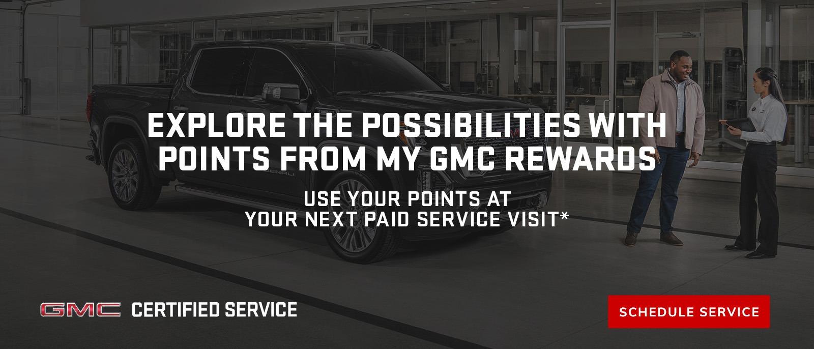 Explore the possibilities with points from My GMC Rewards