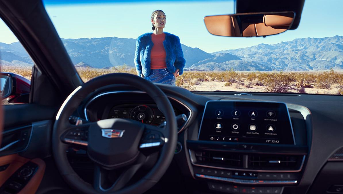 Interior view of Cadillac CT5-V.