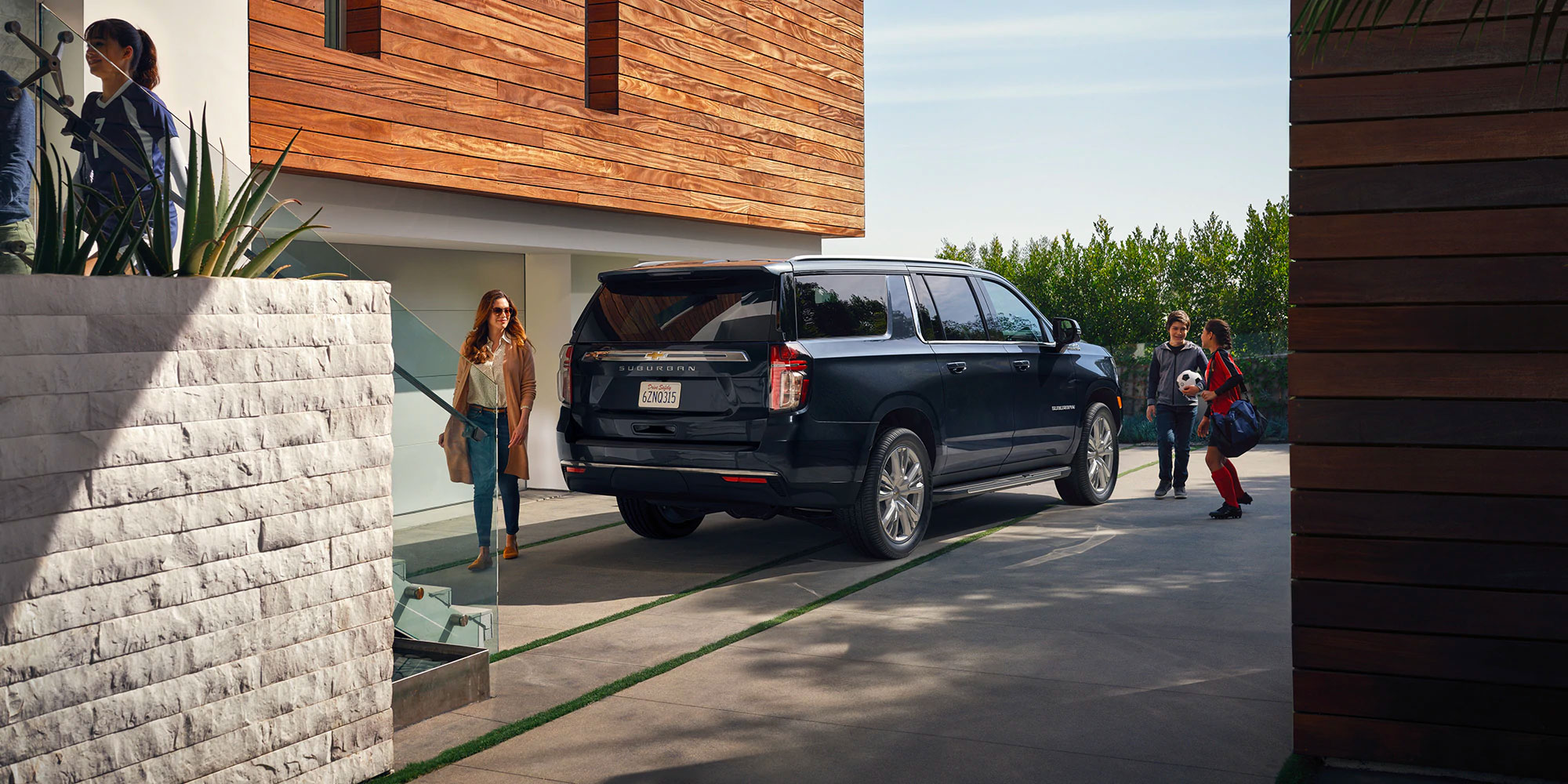 2021 Chevy Suburban parked in front of the house