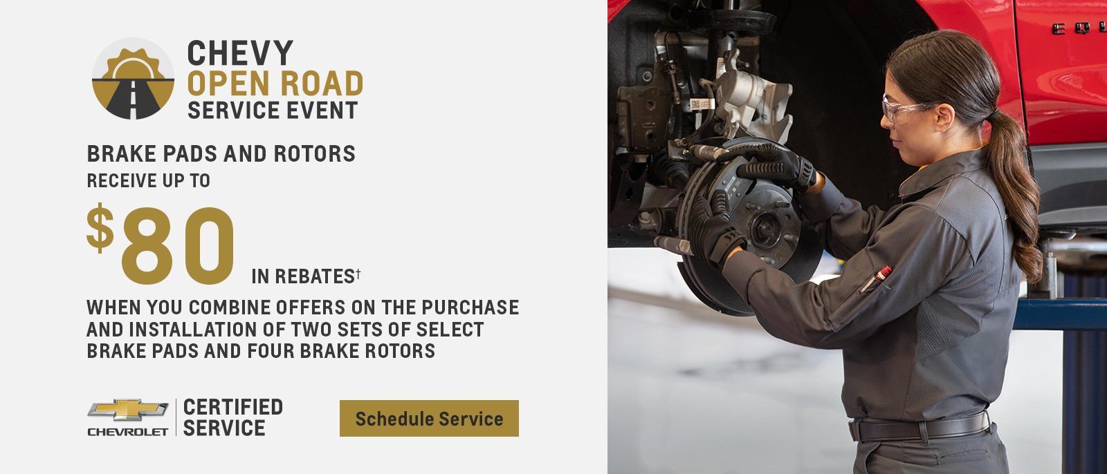 Up to $80 in rebates on select brake pads and rotors