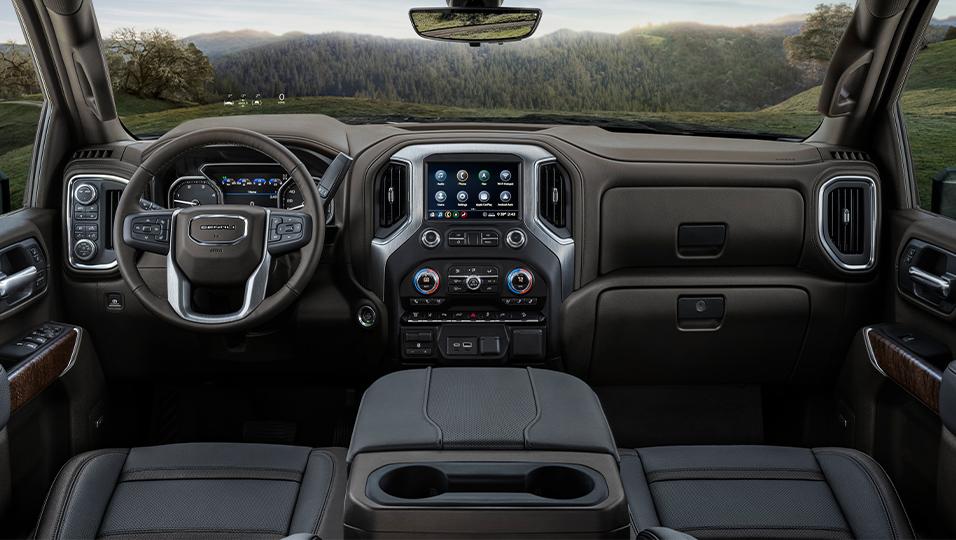Forge Perforated Leather Seating Surfaces in Sierra HD Denali. Forge Perforated Leather Seating Surfaces in Sierra HD Denali.