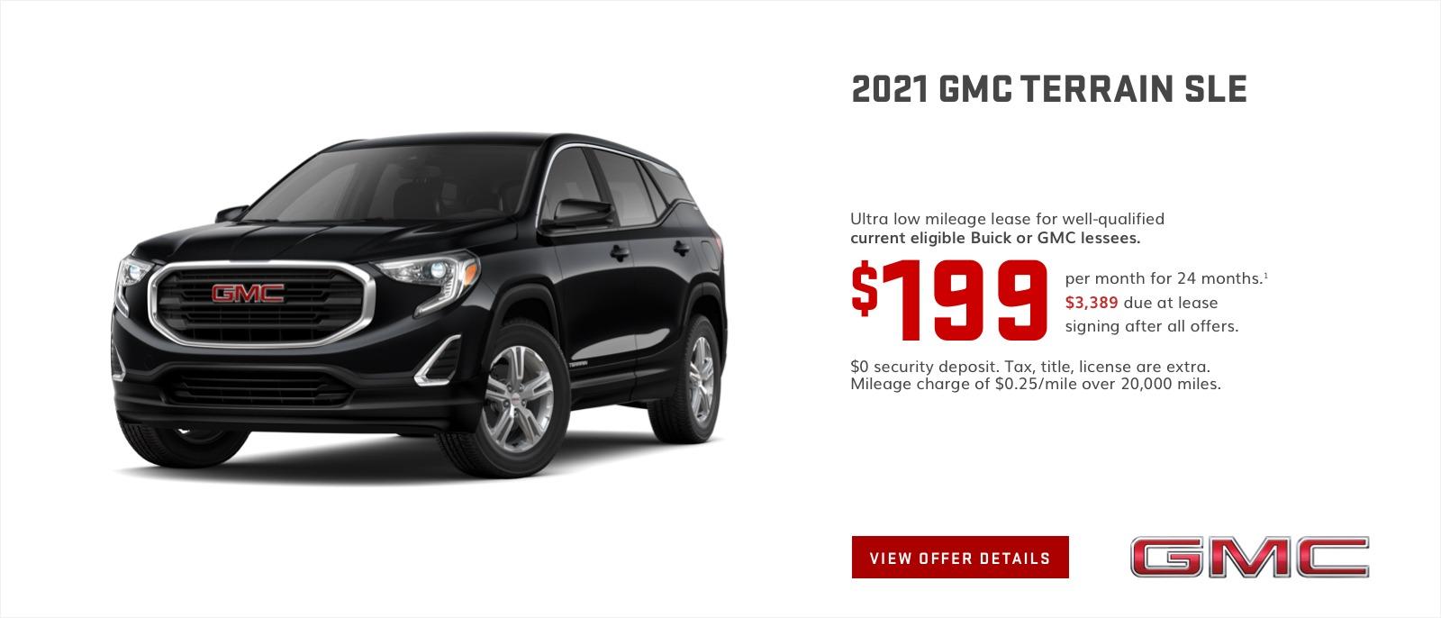 Lease Offer for the 2021 GMC Terrain SLE