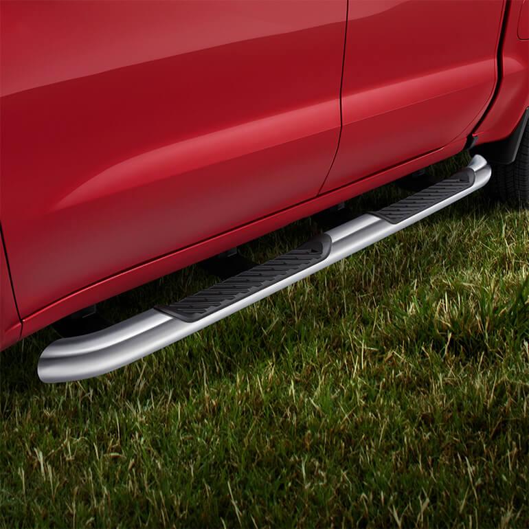 Side Rail on Red Silverado Side Rail on Red Silverado
